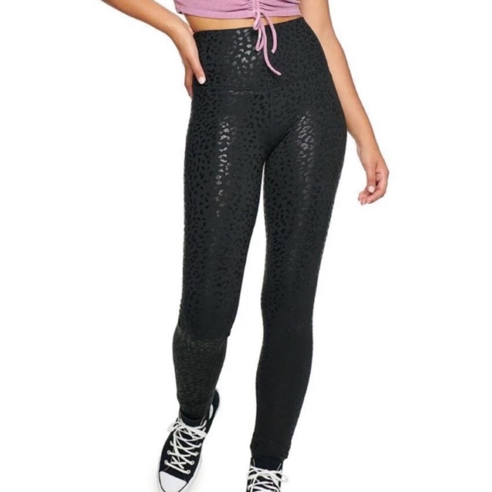 Leopard Print Metallic Yoga/Athletic Leggings